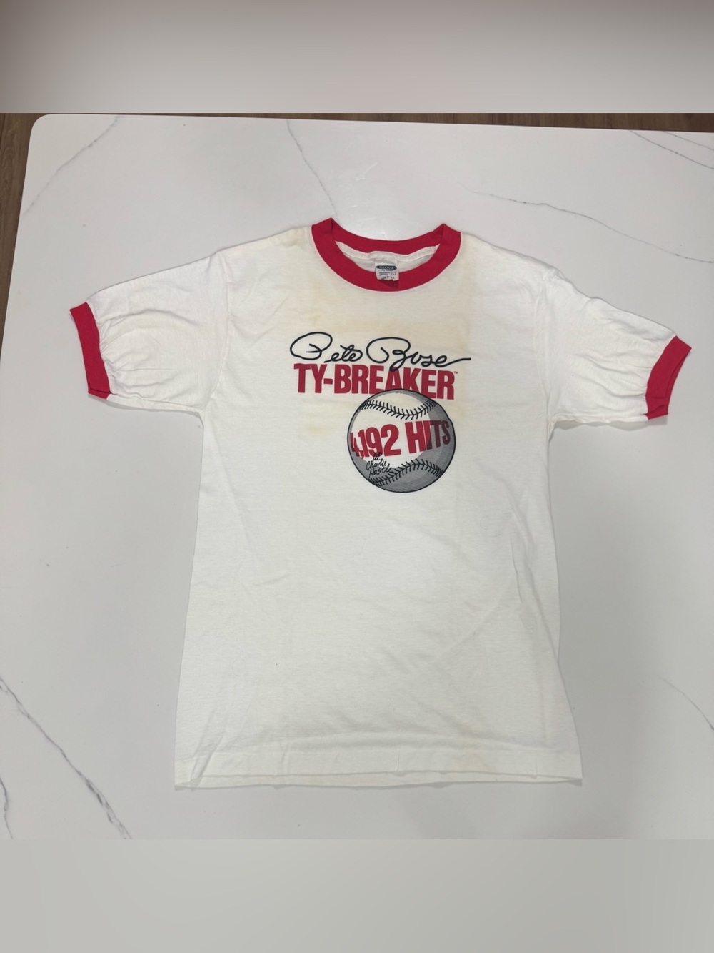 Vintage 1985 Pete Rose “TY-BREAKER” ringer tee ⚾️